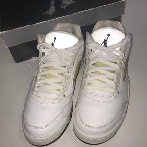 🔥2006🔥 Jordan 5 Retro Low 'Metallic White' Women
